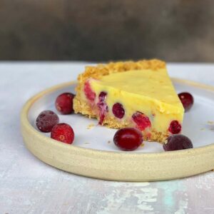 NO-BAKE WHITE CHOCOLATE, ORANGE & CRANBERRY TART