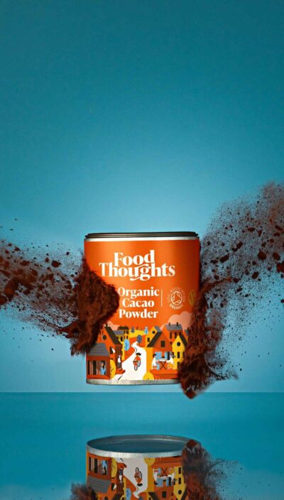 tub of Food Thoughts organic cacao powder