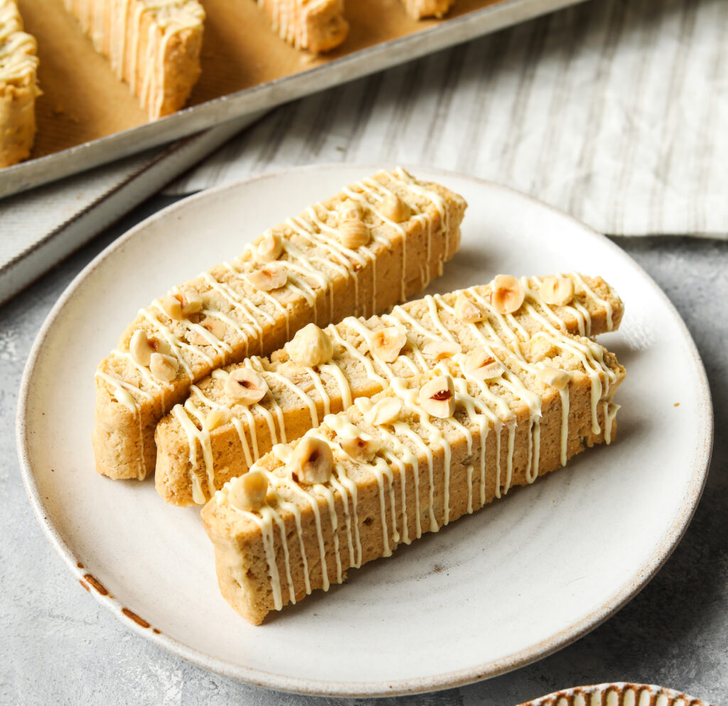Hazelnut & White Chocolate Biscotti