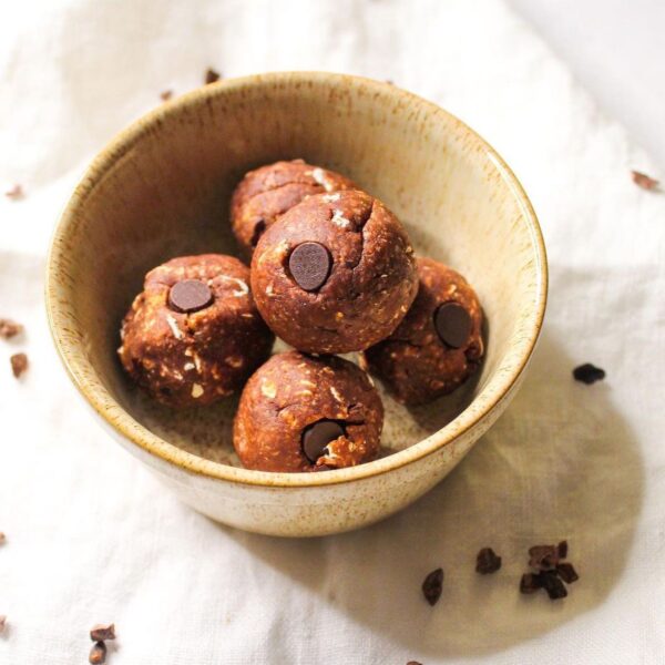 cookie dough bites in bowl