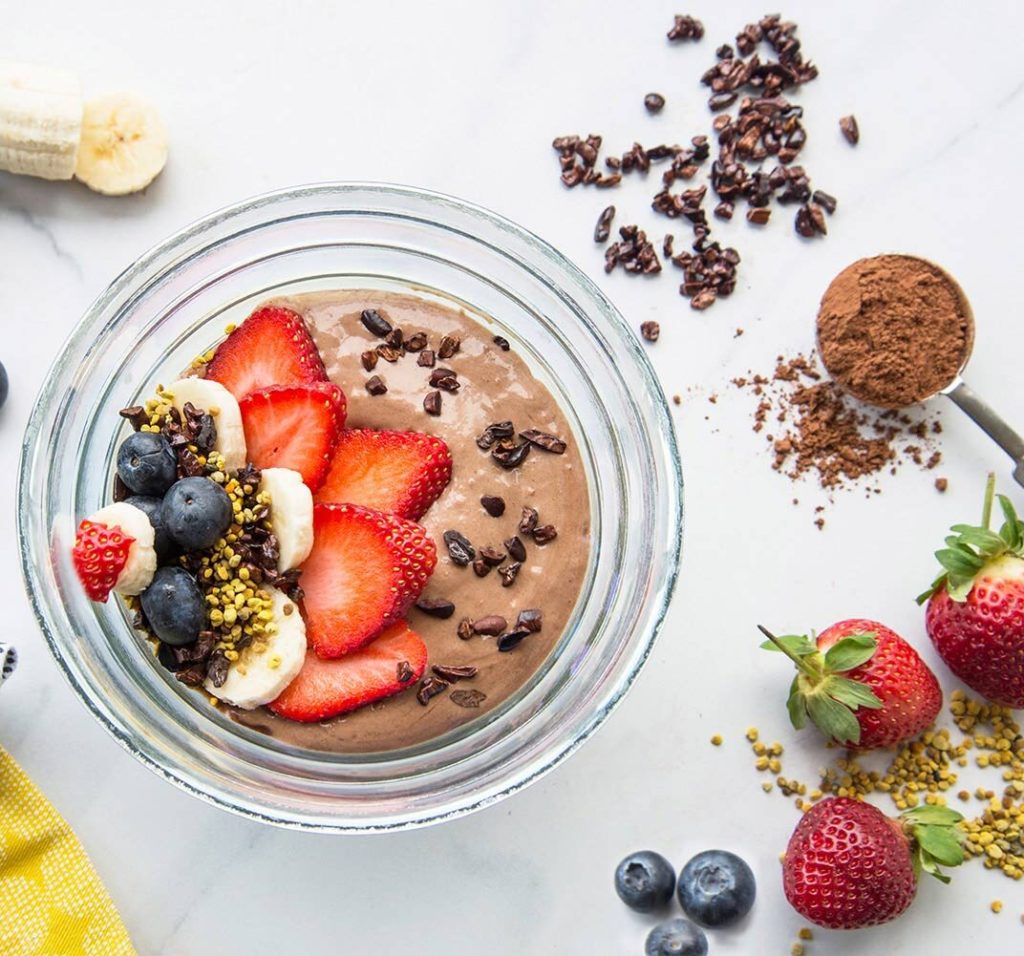 Cacao Chocolate and nuts Smoothie Bowl