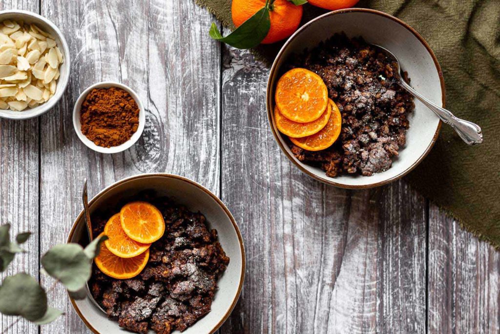 Chocolate Orange Oatmeal Bake recipe from Food Thoughts Cocoa, Cacao, Chocolate