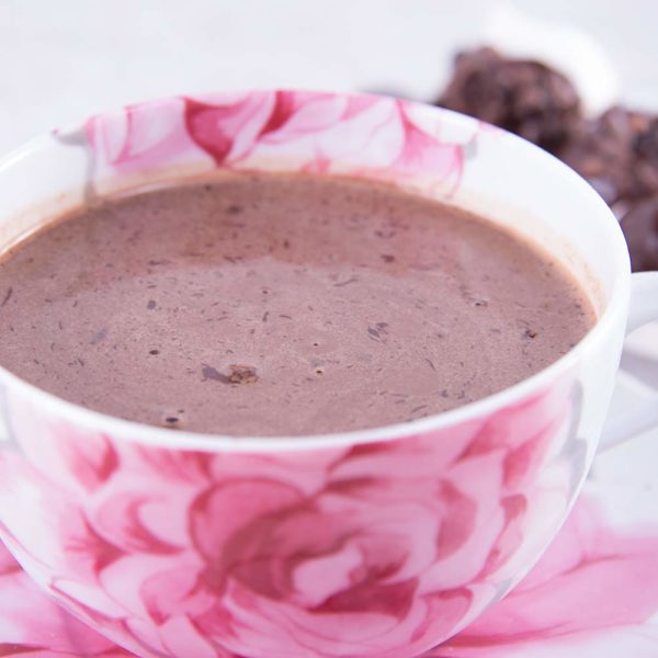 hot chocolate in a cup