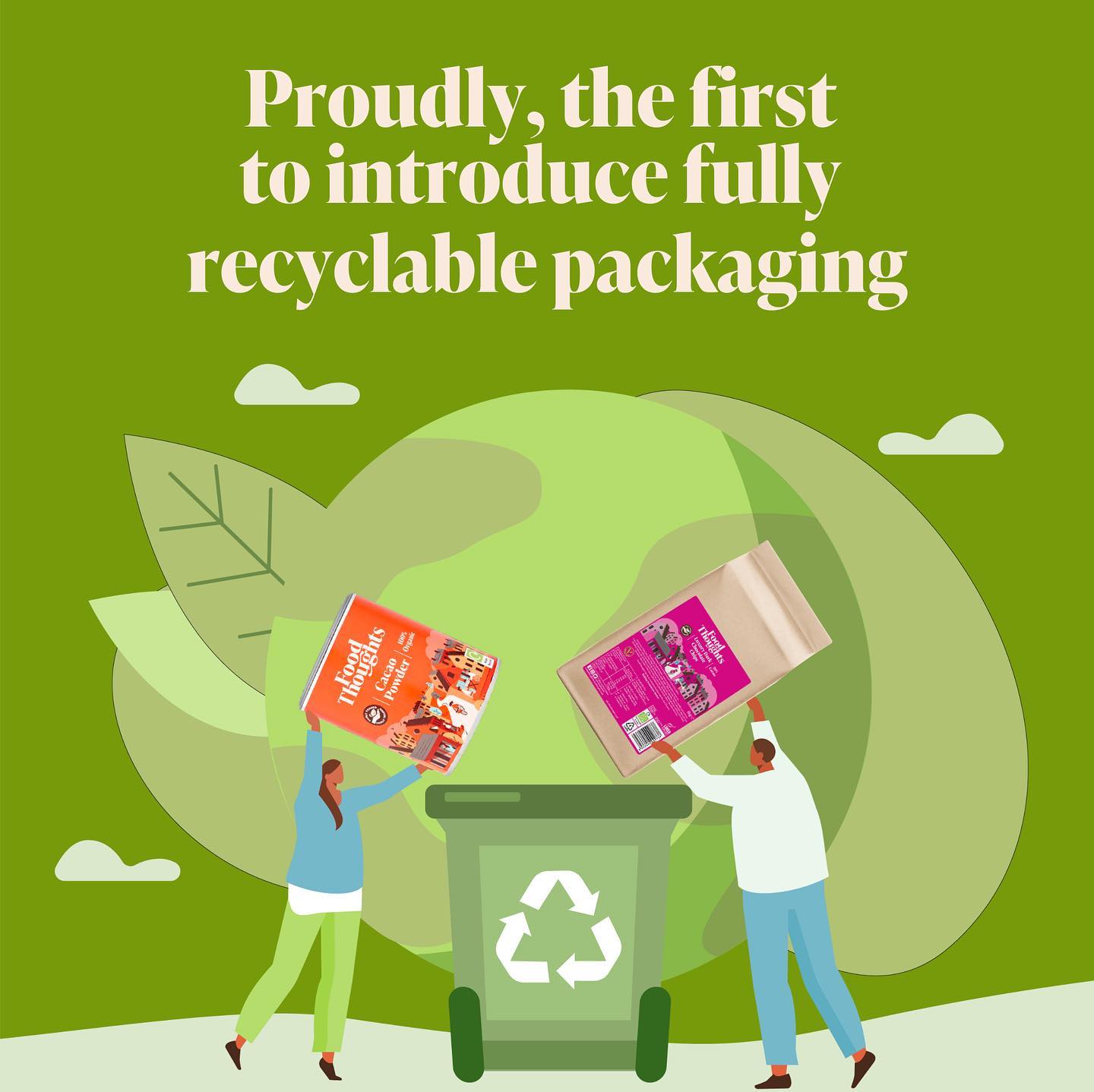 Happy #WorldEnvironmentDay! We take sustainability seriously here at
@foodthoughtsuk and are proud to be the first cocoa brand to offer
fully recyclable packaging in the UK– just one of the small steps
we’re taking toward making our planet a better place 🌎 

Together we can drive positive change, one cup of cocoa at a time!
